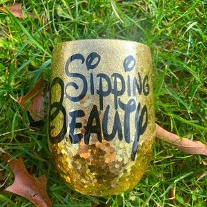8oz “sipping beauty” custom Wine Tumbler